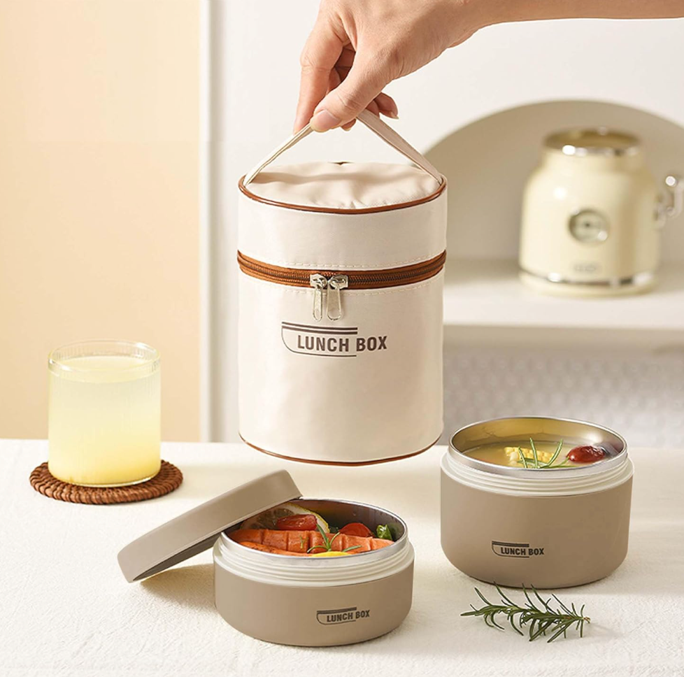 Set de Almuerzo Térmico Premium: Acero Inoxidable y Sellado Hermético de Alta Capacidad