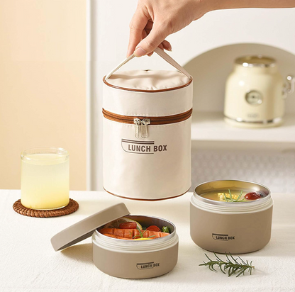 Set de Almuerzo Térmico Premium: Acero Inoxidable y Sellado Hermético de Alta Capacidad