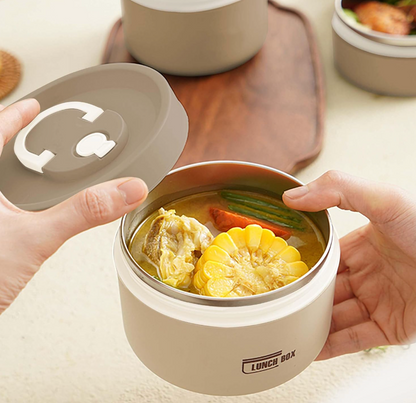 Set de Almuerzo Térmico Premium: Acero Inoxidable y Sellado Hermético de Alta Capacidad